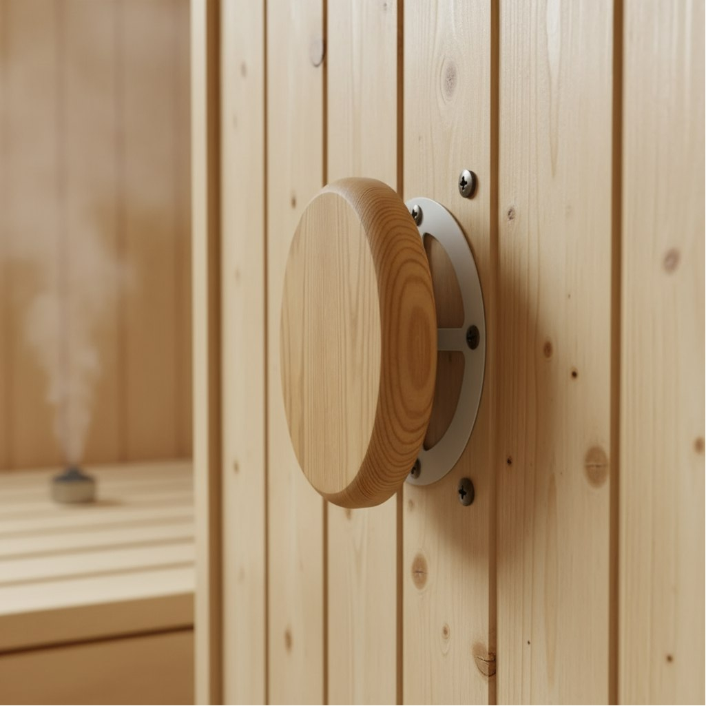 Клапан тарельчатый для бани и сауны, диаметр 100 мм, термодревесина