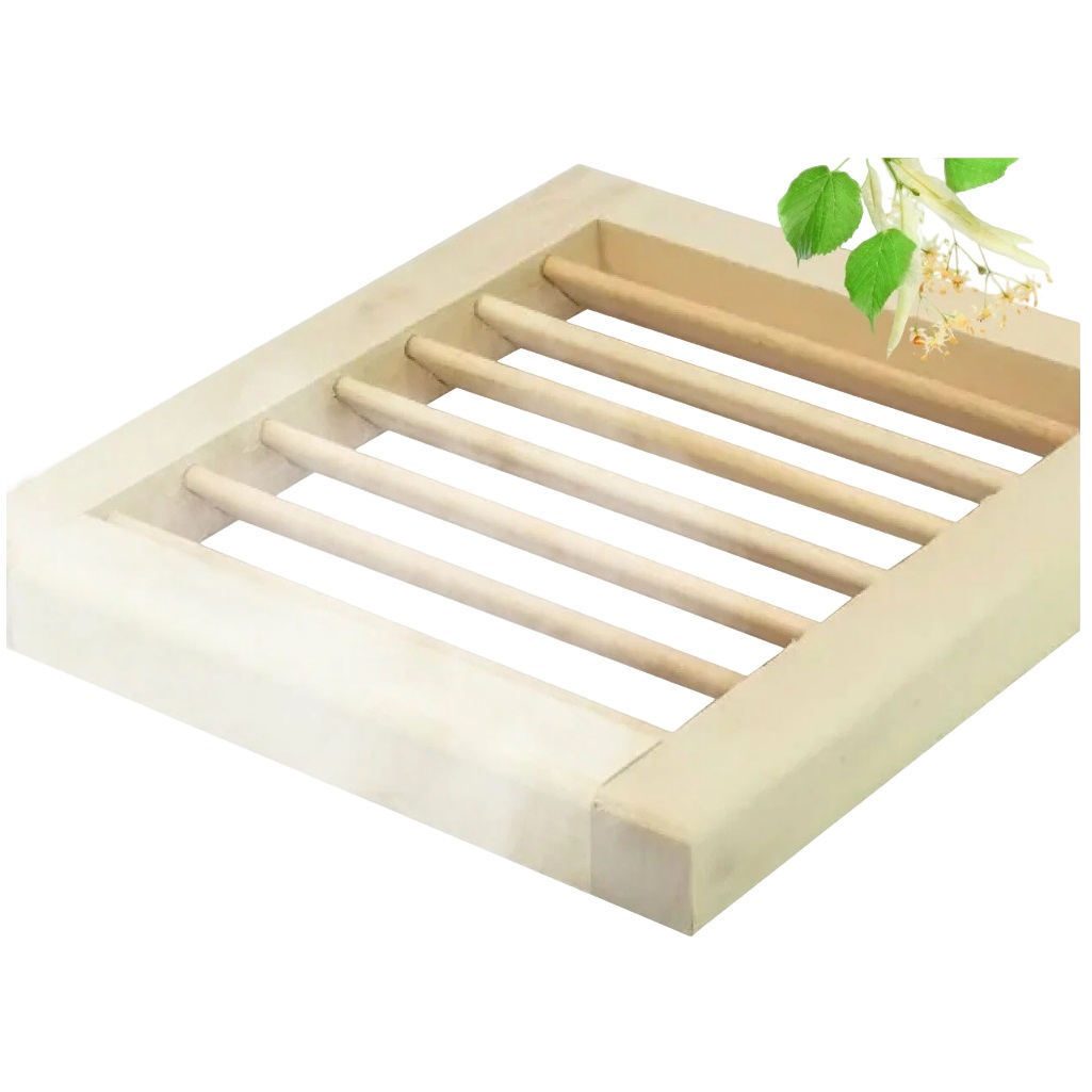 Решетка вентиляционная большая М-21, древесина липы, 220х250 мм, для бани и сауны