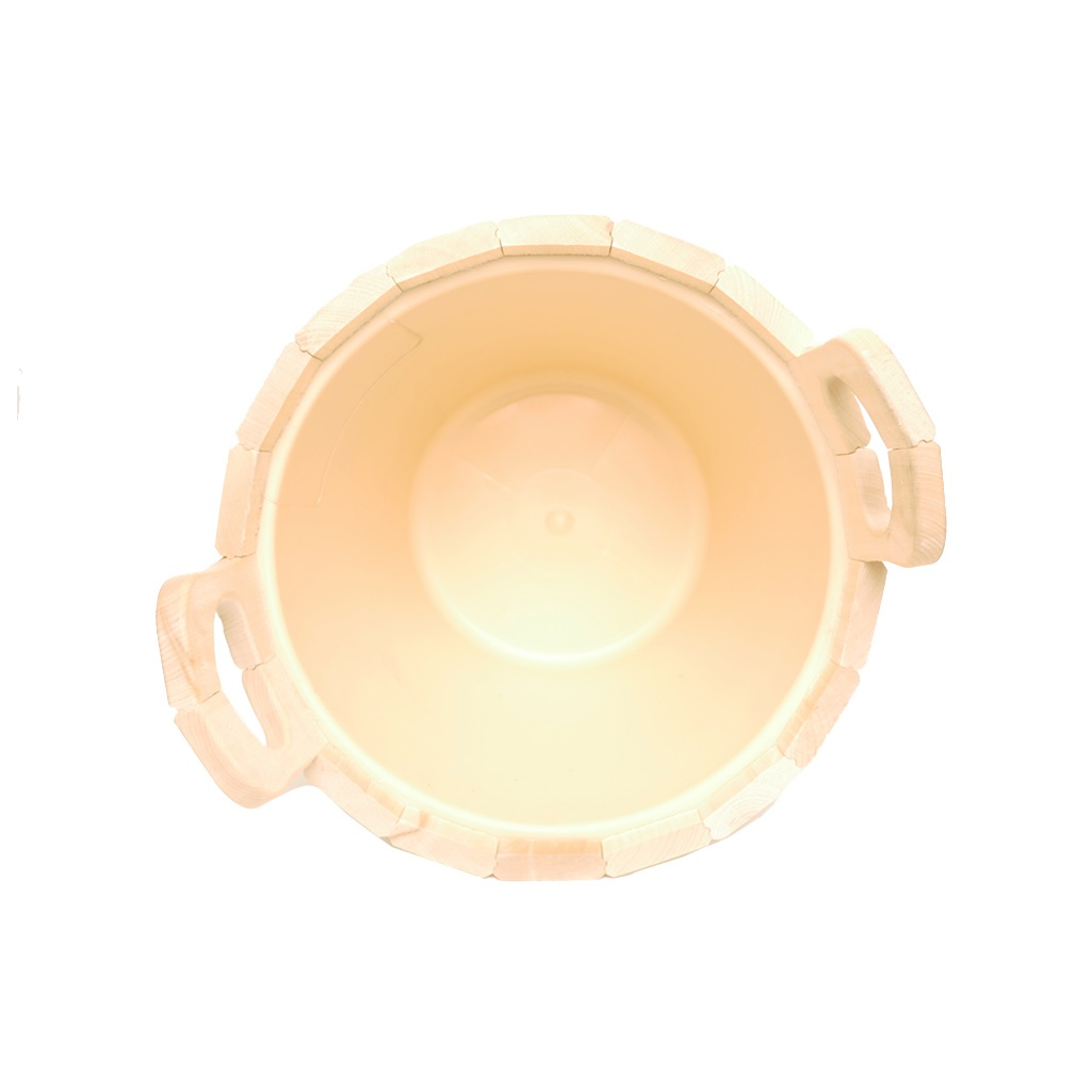 Запарник для бани и сауны, ПЛ-42, объем 12 л, липа, вставка из пластика, дерево