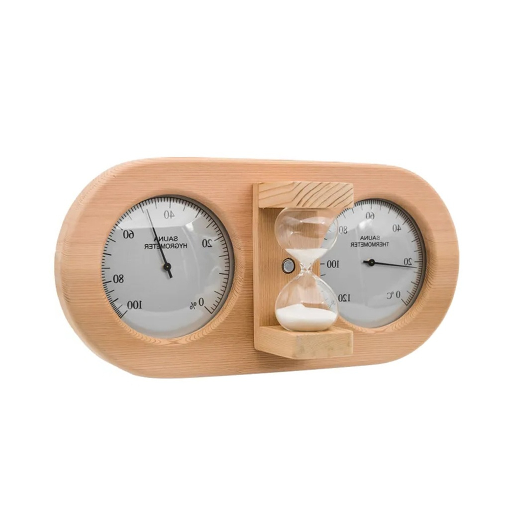 Станция банная 212F ТН-25R SILVER термогигрометр с песочными часами, кедр, светло-коричневый