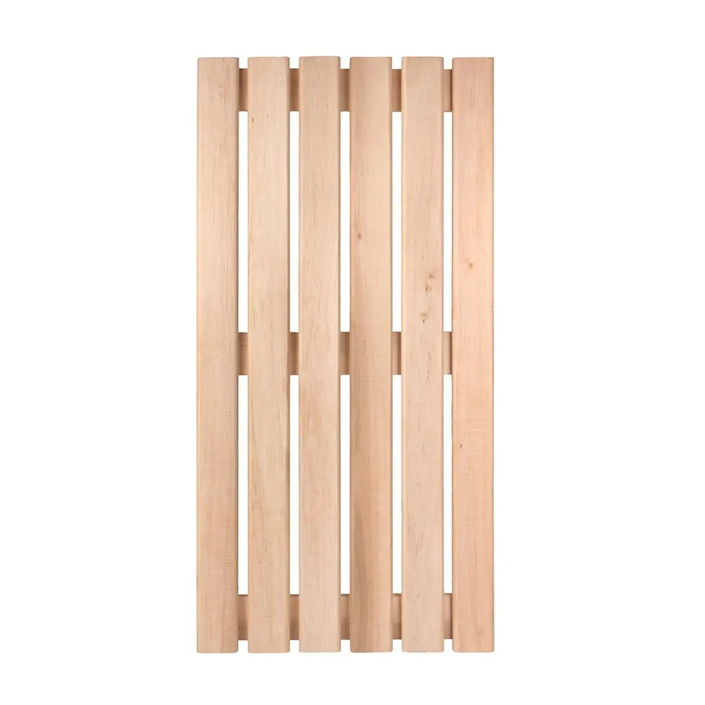 Решетка на пол, дерево Липа, для бани и сауны, бежевая, 600х1100 мм