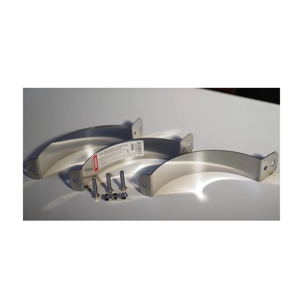 Хомут для дымохода составной Ferrum f5044 d 210 мм, обжимной, под растяжку, сталь 1 мм