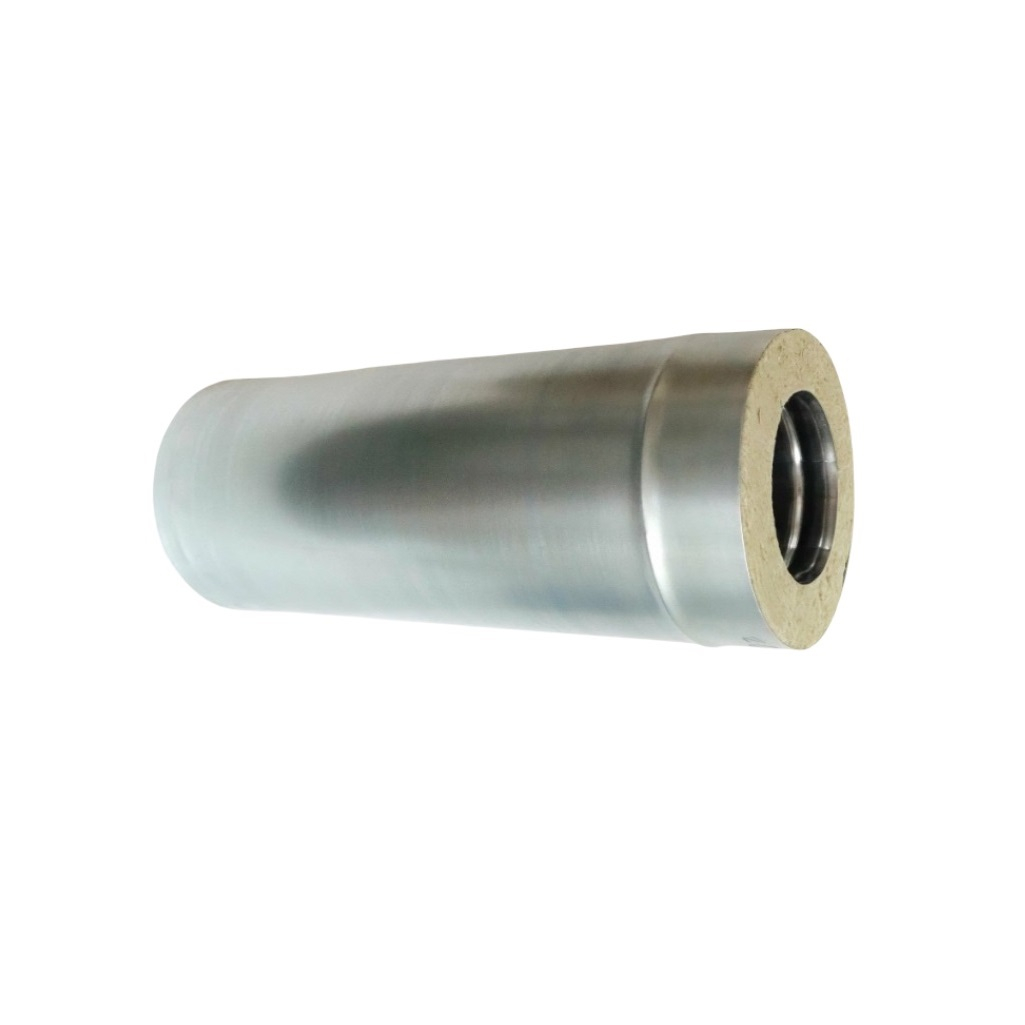 Труба для дымохода Дымоходофф ВН.С.150/230.55.К.ОО, 150х230 мм, оцинкованная сталь 0.5 мм, сэндвич-конструкция, 0.25 м