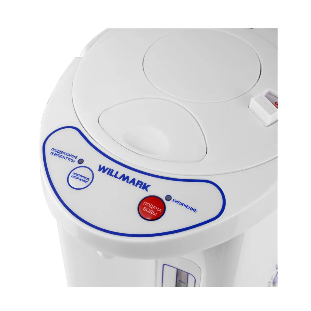 Термопот Optima AP-453CGZ Гжель 4.5 л, нержавеющая сталь, пластик, 800 Вт, белый