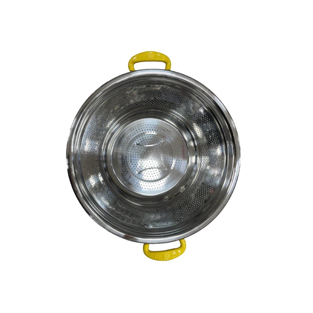 Миска-сито, нержавеющая сталь, ручки с пластиковым покрытием, диаметр 340 мм