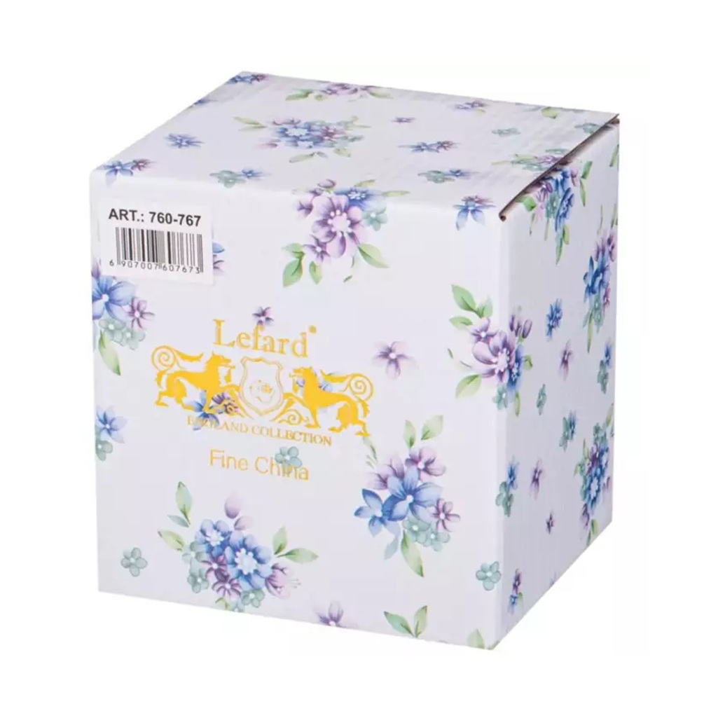 Кружка Lefard Sonnet In Blue 760-767, фарфор, белый, объем 350 мл