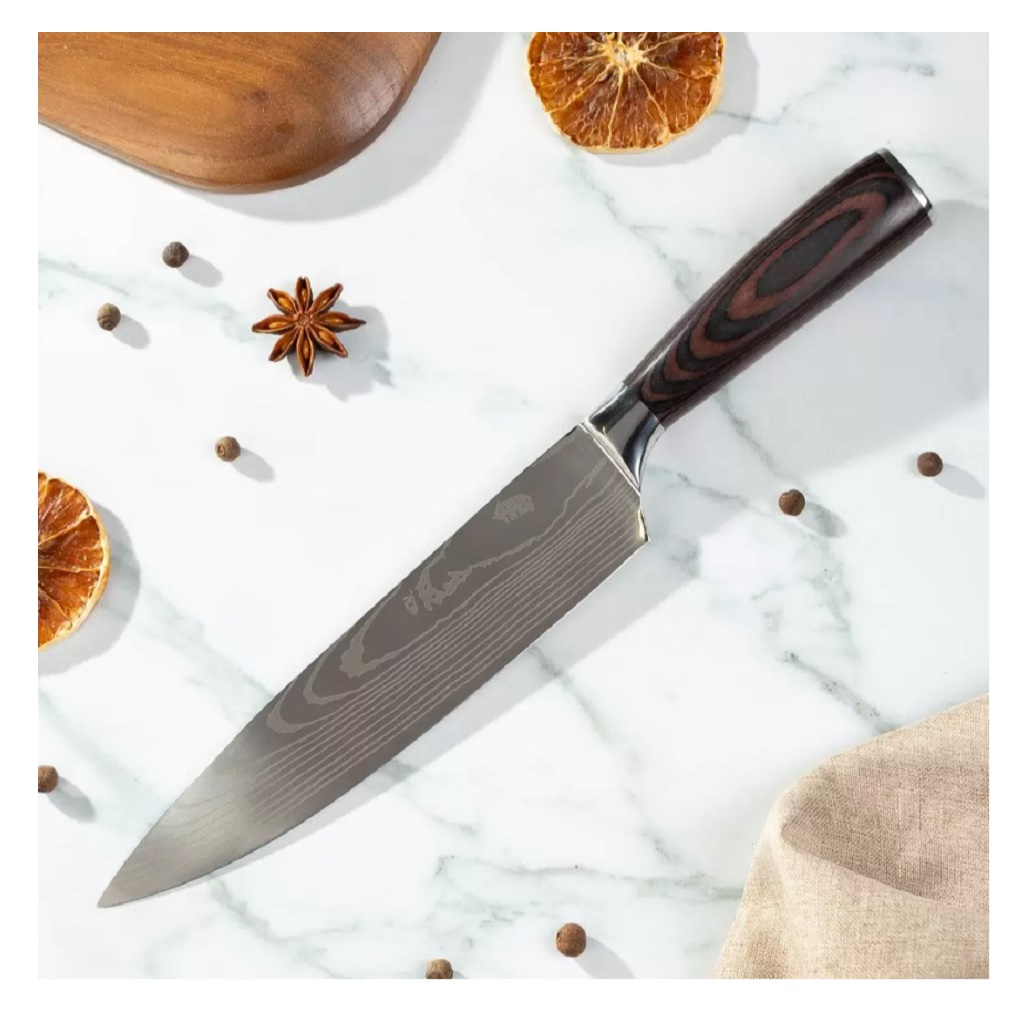 Нож кухонный Daniks Classic G10 Y4-8912, шеф-нож, нержавеющая сталь, 20 см