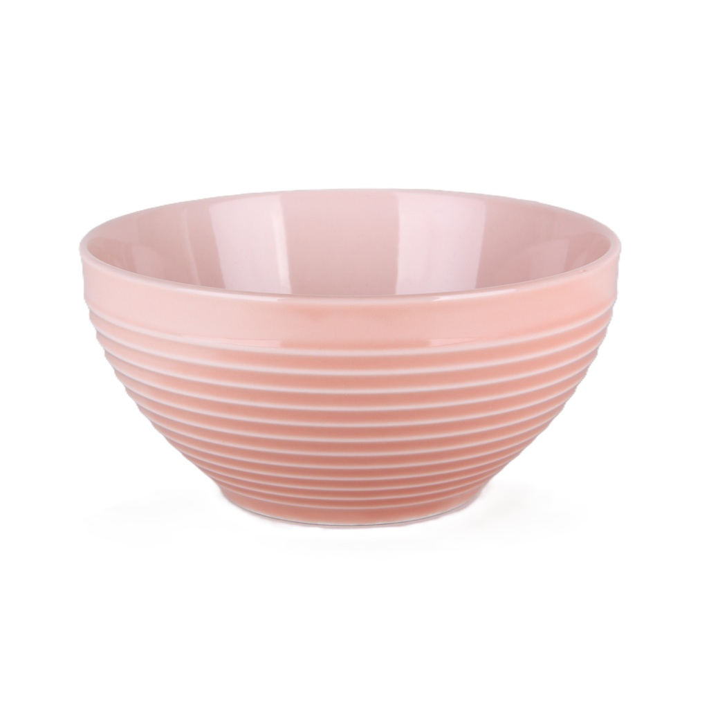 Салатник Коралл Beige 7926, круглый, фарфор, розовый, 400 мл, 12 см