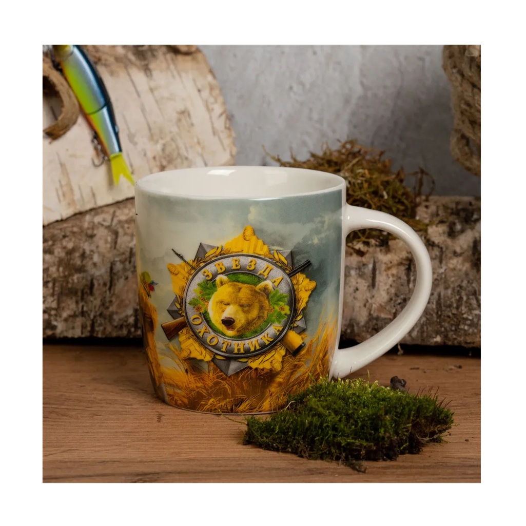 Кружка Коралл Охотнику, фарфор, различные цвета, 8.5х9х12 см, 350 мл