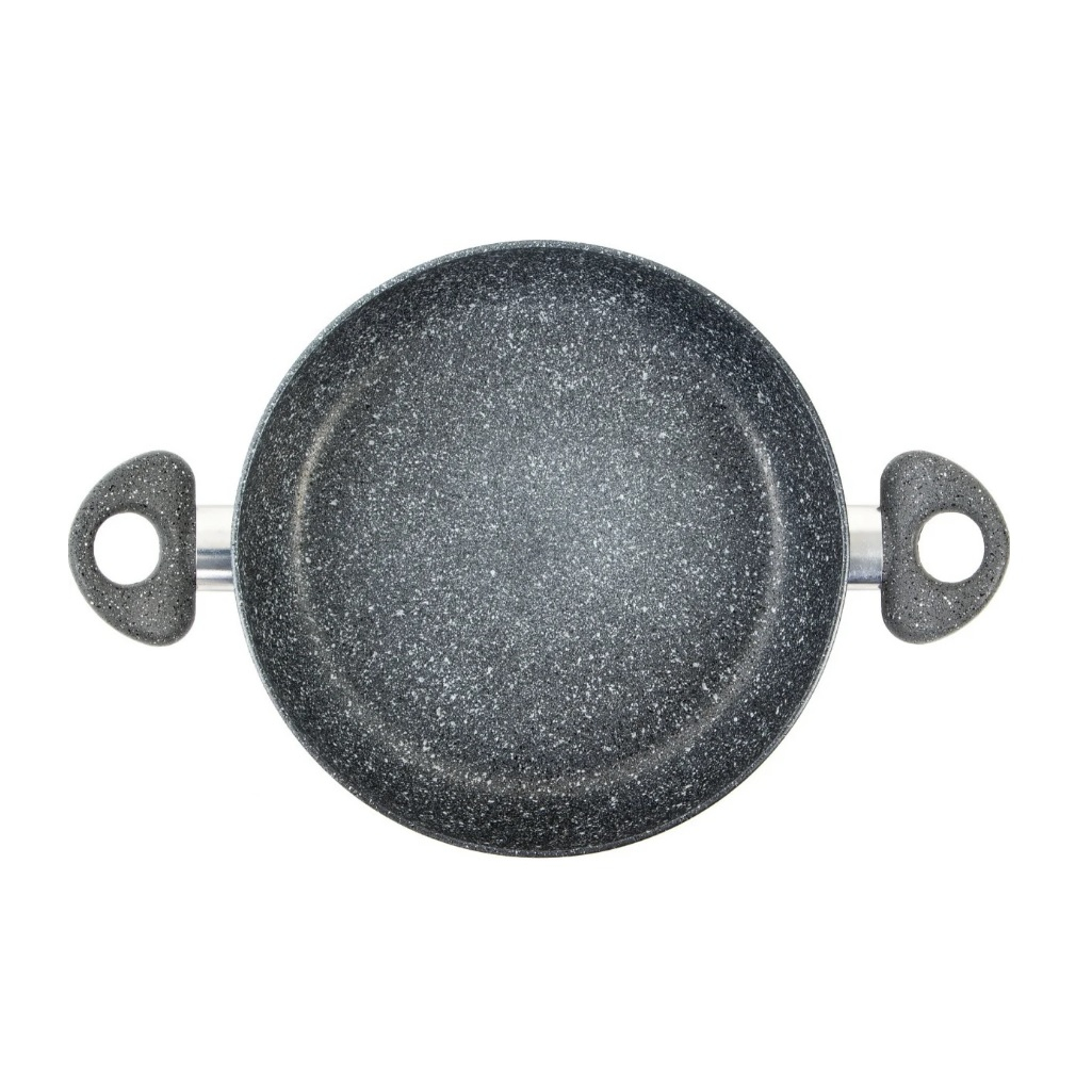 Жаровня Scovo Stone Pan ST-041, алюминий, антипригарное покрытие, со стеклянной крышкой, 26 см