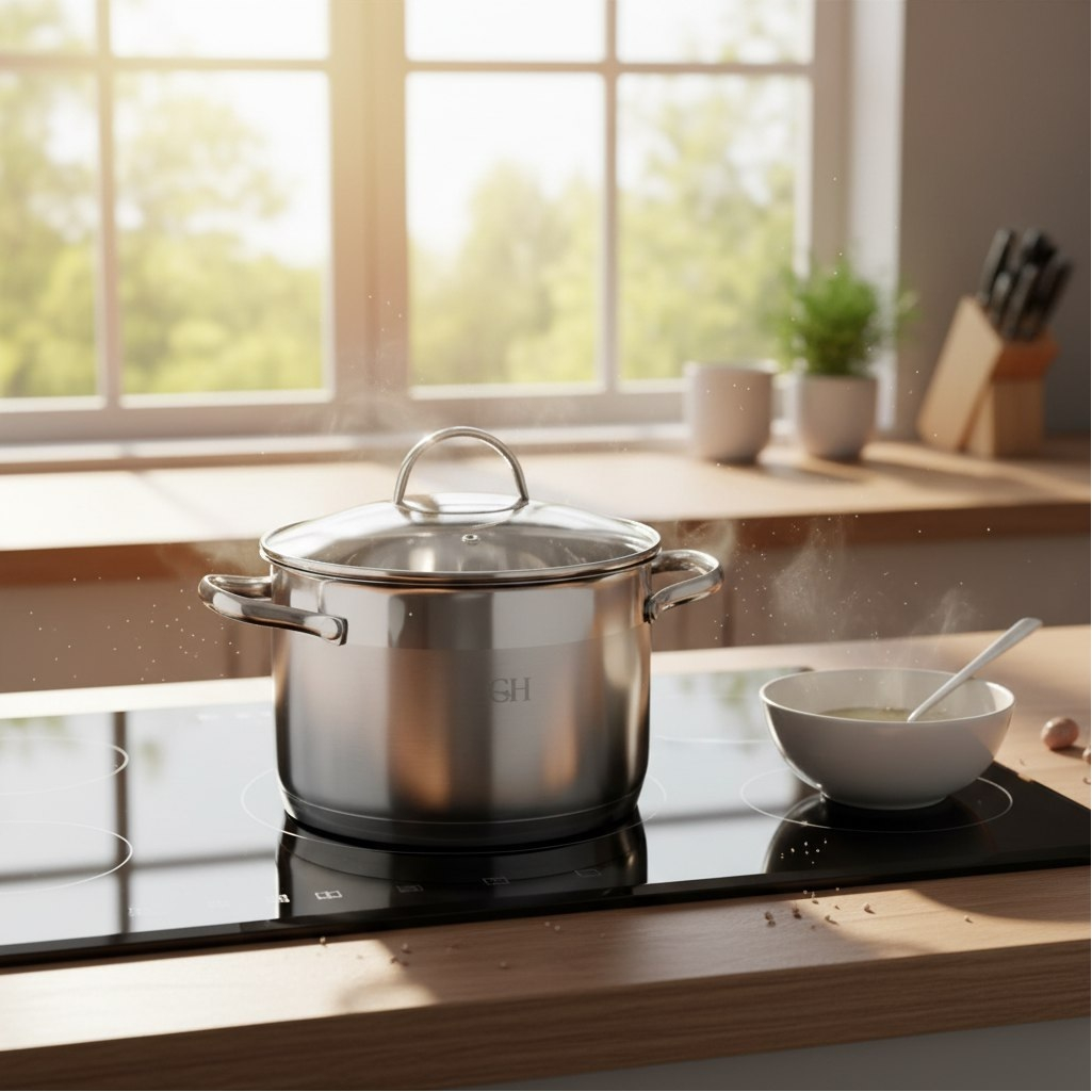 Кастрюля Gold House Ringo GH-1827, нержавеющей стал, стеклянная крышка, 95х160 мм, 2.1 л