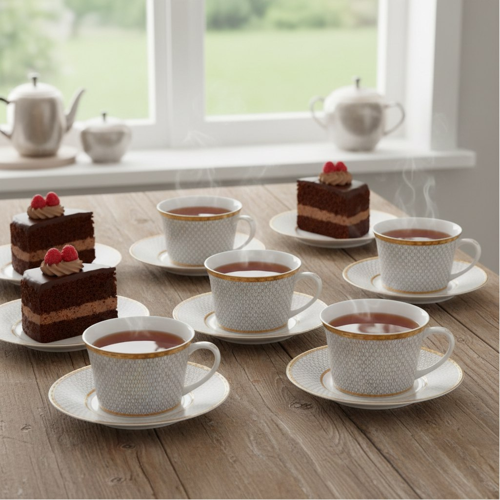 Набор чайный Lefard 760-392, UD-00221004, фарфор, на 6 персон, в упаковке 15 предметов