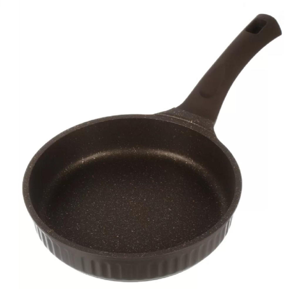 Сковорода Kukmara Stella ссм220а, 220 мм, антипригарное покрытие, мокко, без крышки