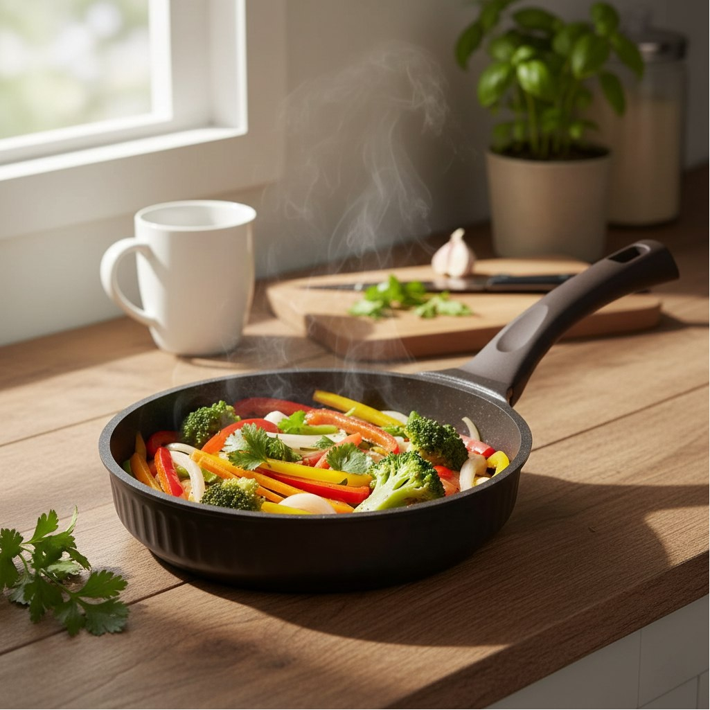 Сковорода Kukmara Stella ссм240а, 240 мм, антипригарное покрытие, мокко, без крышки