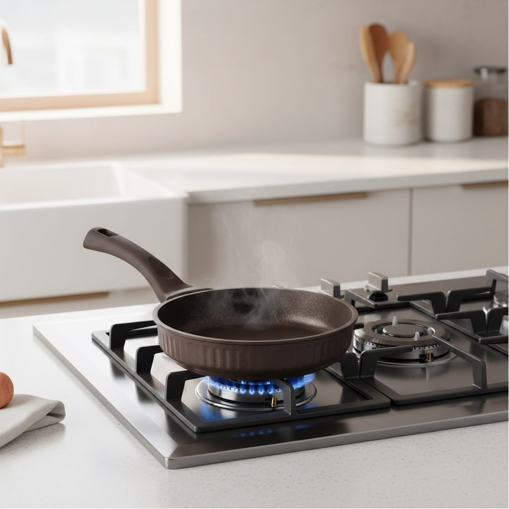 Сковорода Kukmara Stella ссм240а, 240 мм, антипригарное покрытие, мокко, без крышки