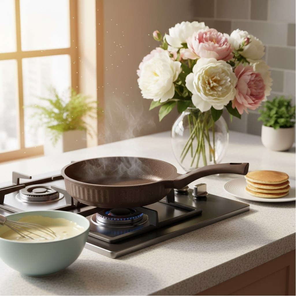 Сковорода Kukmara Stella, 260 мм, антипригарное покрытие, мокко, без крышки