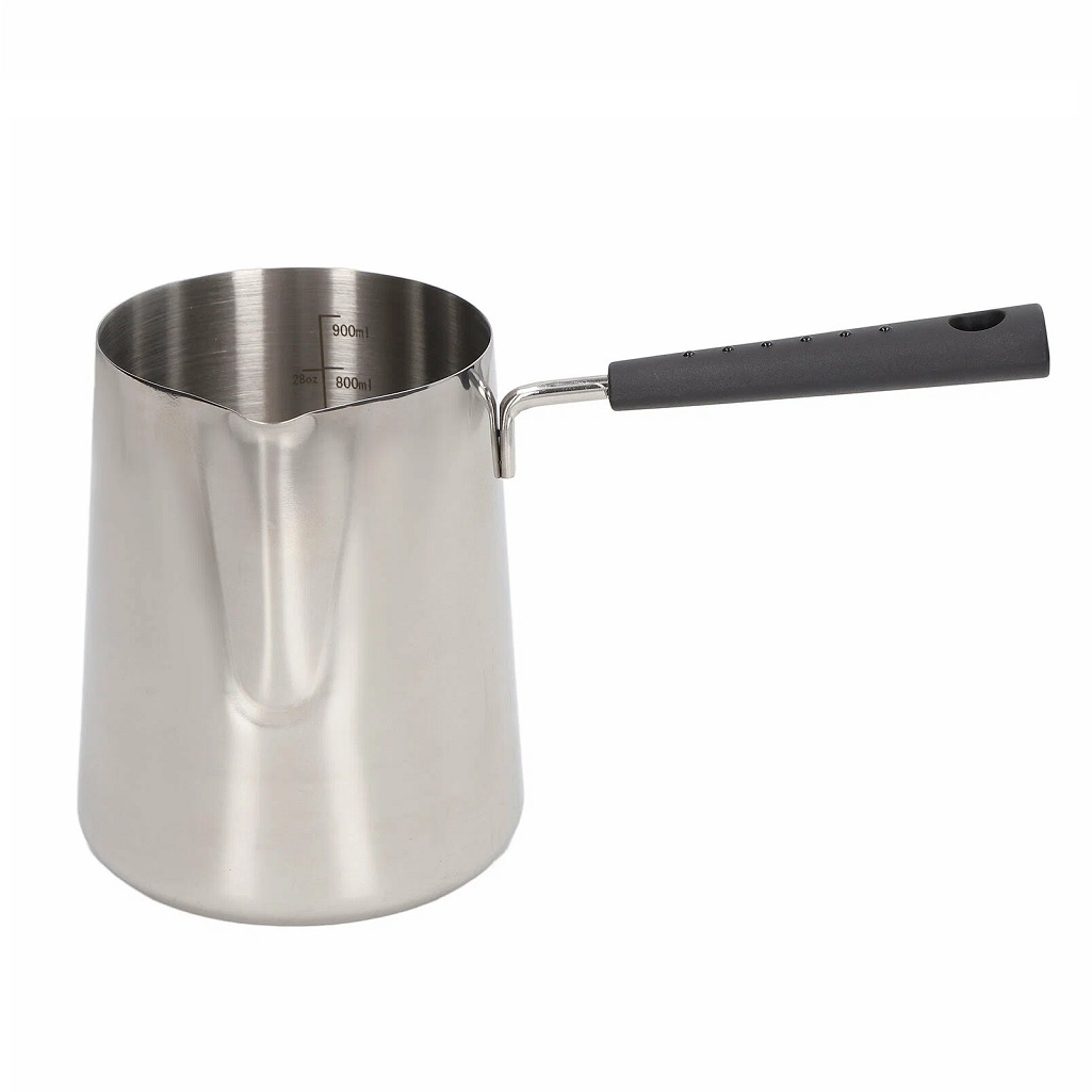 Турка-ковшик, нержавеющая сталь, с длинной ручкой, глянцевая, 900 мл