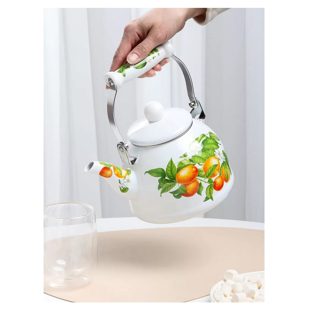 Чайник Daniks Mandarin 487502, сталь, эмалированное покрытие, индукция, 2 л