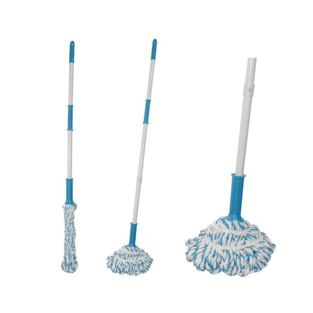 Швабра для пола Мультидом JM58-117, с отжимом, насадка микрофибра, ручка 1180 мм