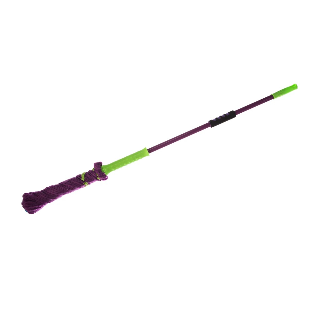 Швабра для пола Рыжий Кот Твист MopM11 310367, насадка микрофибра, отжим, фиолетовый с зеленым 