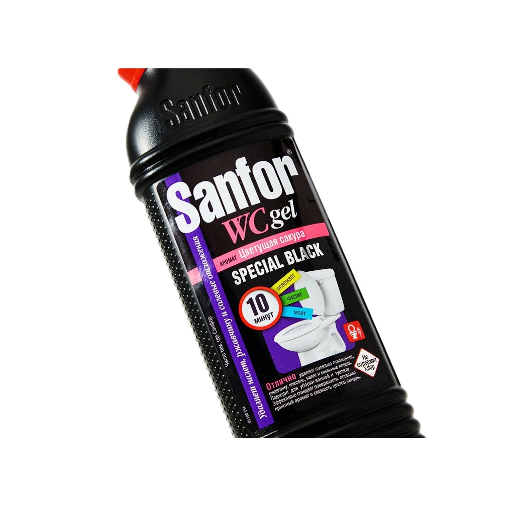 Средство чистящее Sanfor WC Gel Special Black для сантехники 750 мл