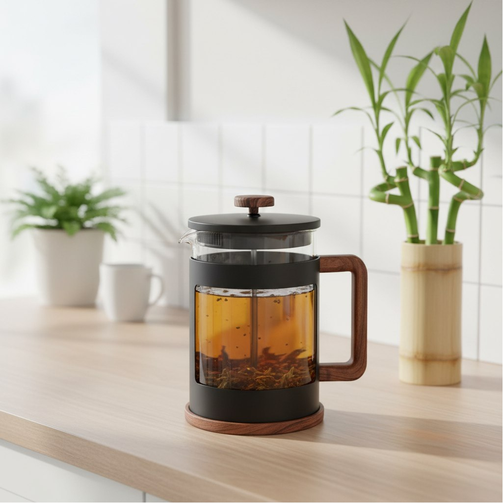 Френч-пресс Leonord Foresta Nera, объем 800 мл, стекло, нержавеющая сталь, черный