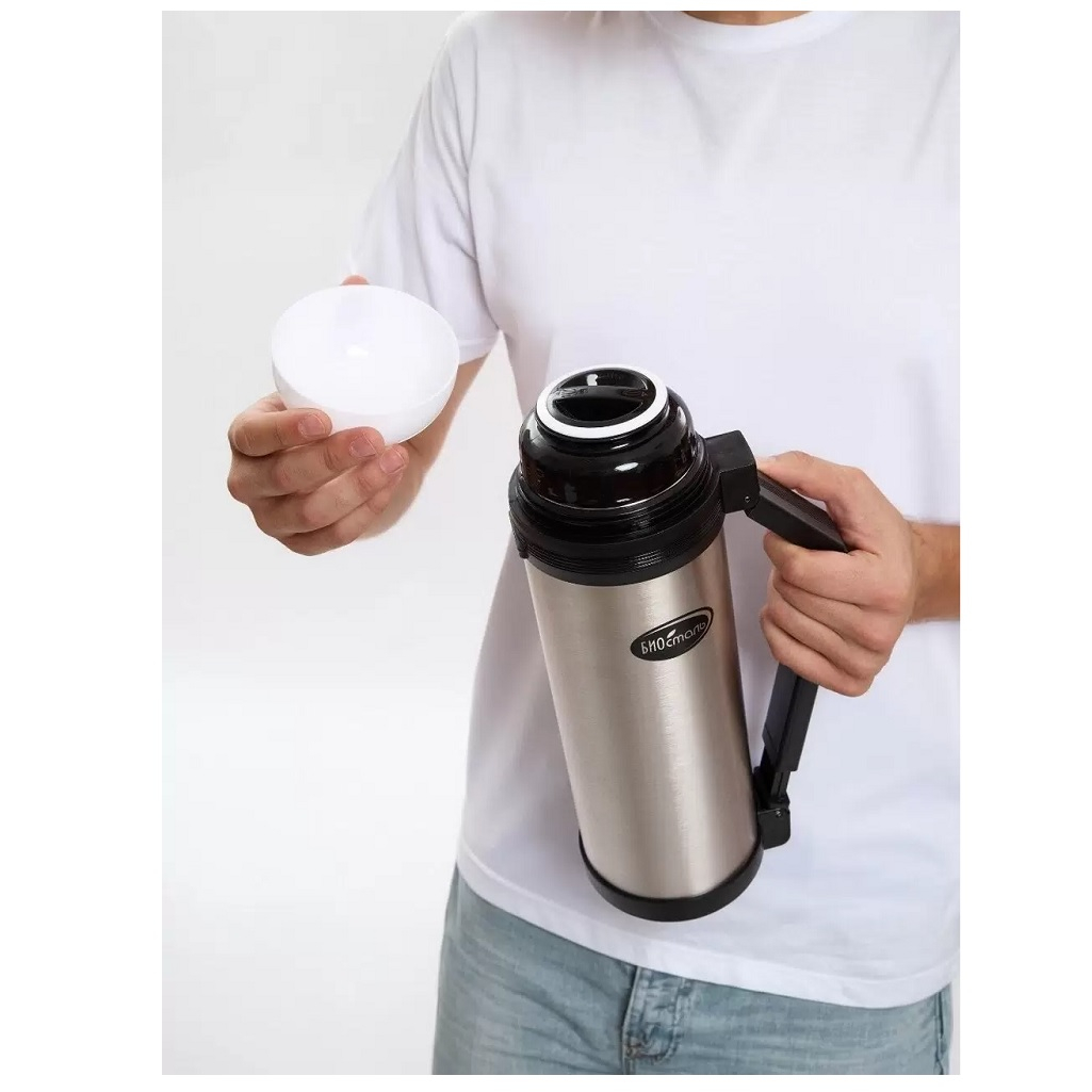 Термос Biostal 180197, для еды, нержавеющая сталь, колба нержавеющая сталь 1.8 л