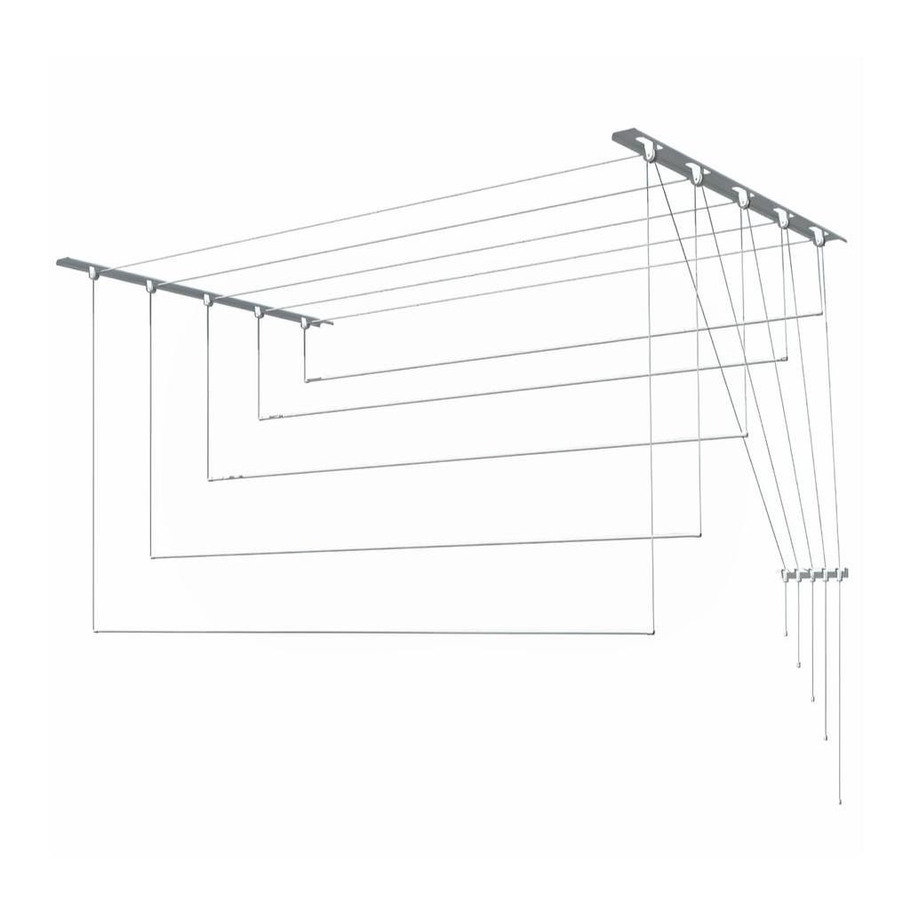 Сушилка для белья Лиана Люкс потолочная, длина 1800 мм, 5 прутьев до 12.5 кг