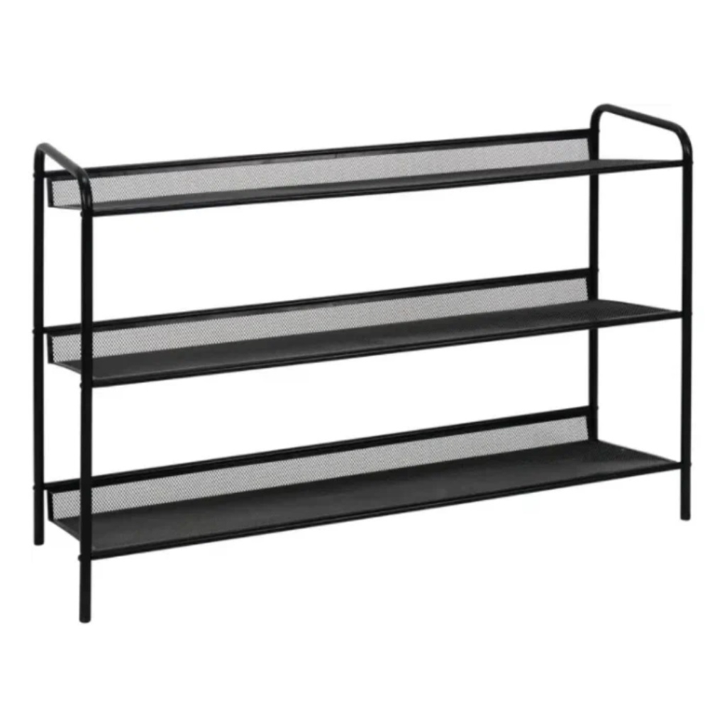 Подставка для обуви ЗМИ Женева 33, ПДО Ж33, 3 полки, цвет черный, 260х600х870 мм