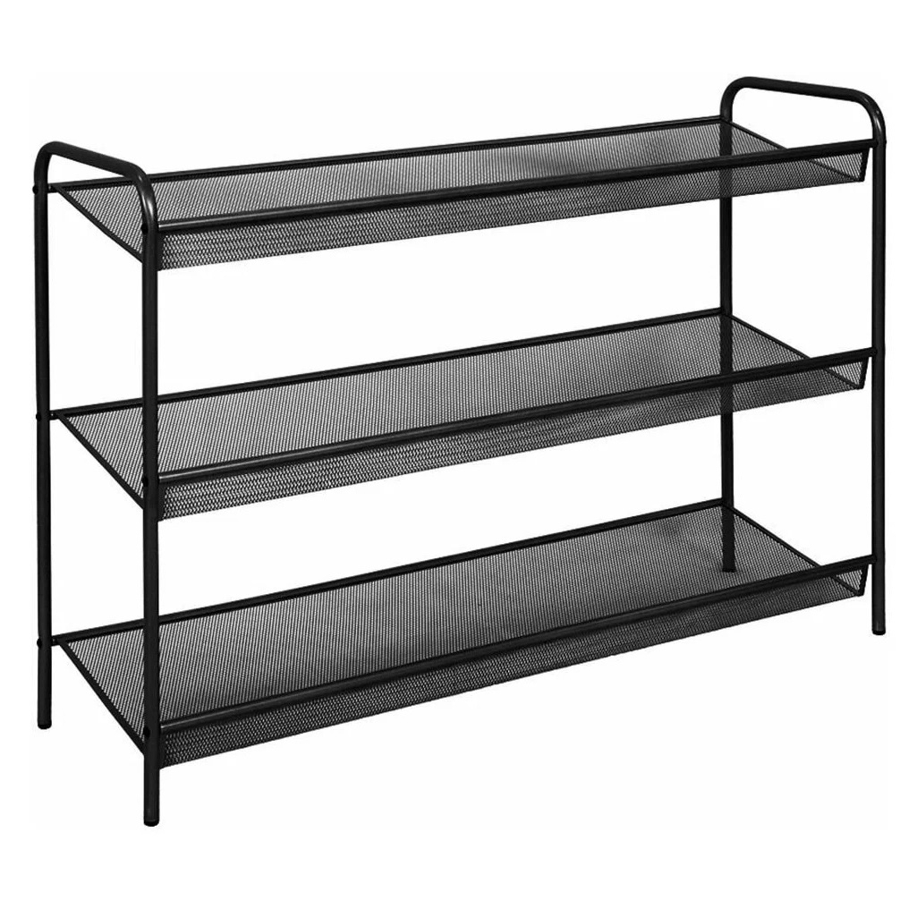 Подставка для обуви ЗМИ Женева 33, ПДО Ж33, 3 полки, цвет черный, 260х600х870 мм