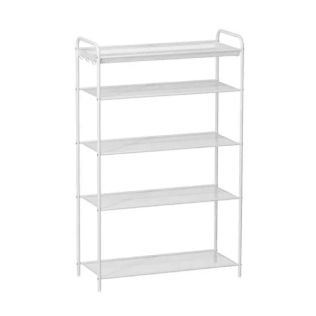 Подставка для обуви ЗМИ Верона 25 ПДОВ25 Б, 5 полок, белая, 30х65х95 см
