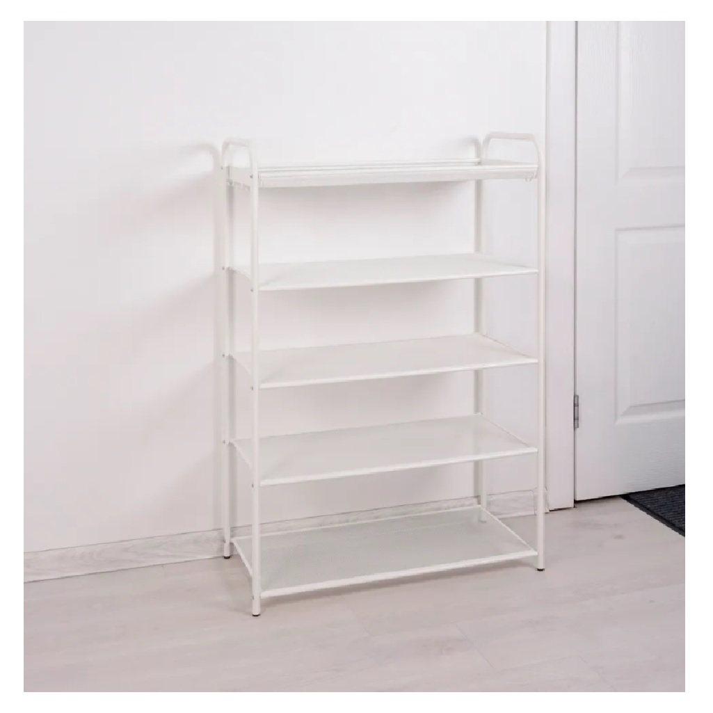Подставка для обуви ЗМИ Верона 25 ПДОВ25 Б, 5 полок, белая, 30х65х95 см