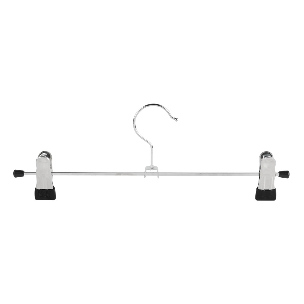 Вешалка для брюк и юбок Рыжий кот с зажимами, металл, серебристая, 29 см