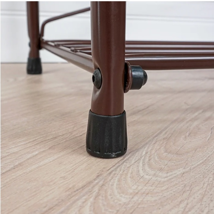 Подставка для обуви Зми Альфа 23 с мягким сиденьем 2 полки коричневый 650х480х300 мм