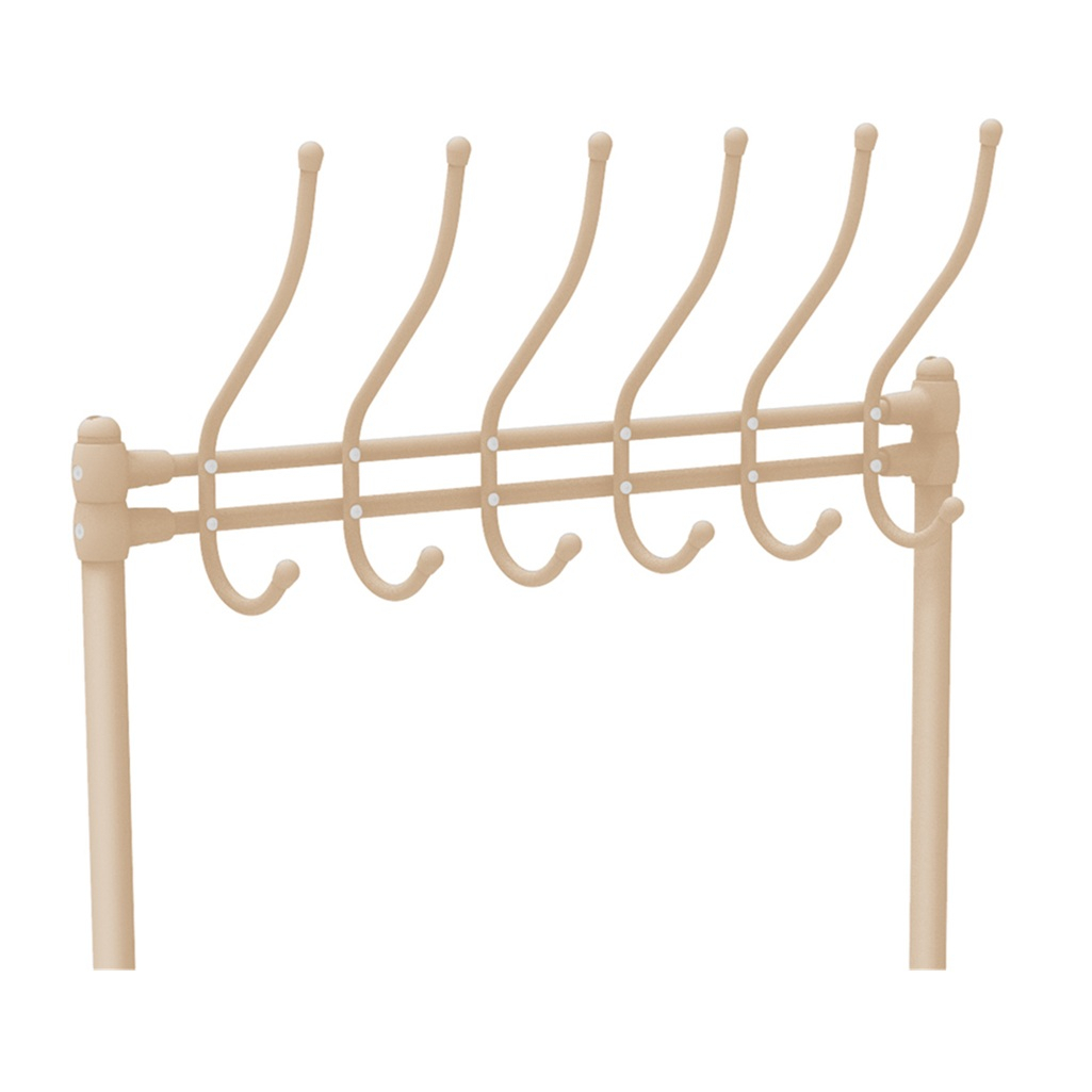 Вешалка напольная Ника, 2 полки, мягкое сиденье, слоновая кость, бежевый металлик, 33.5х82.5х175 см