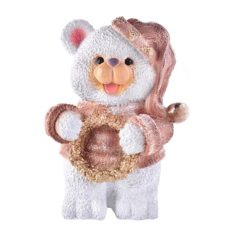 Фигура Медведь с венком новогодний ТР-21093