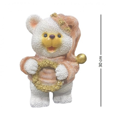 Фигура Медведь с венком новогодний ТР-21093