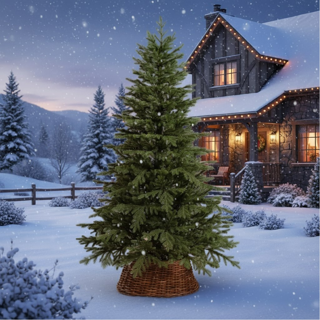 Елка новогодняя Елушка ЕУРАЛ 18, напольная, хвоя литая, подставка пластик, высота 180 см