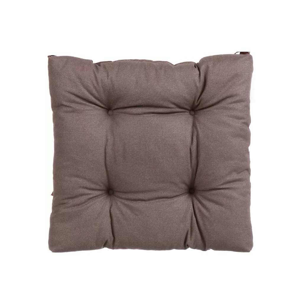 Сидушка Сказочная Ночь Кофе, хлопок, на завязках, коричневый, 40х40 см