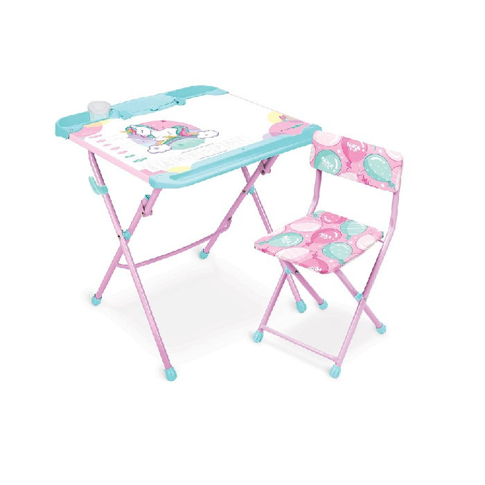 Комплект детский Nika Наши детки Единорог КНД5-М/1 стол с пеналом + стул