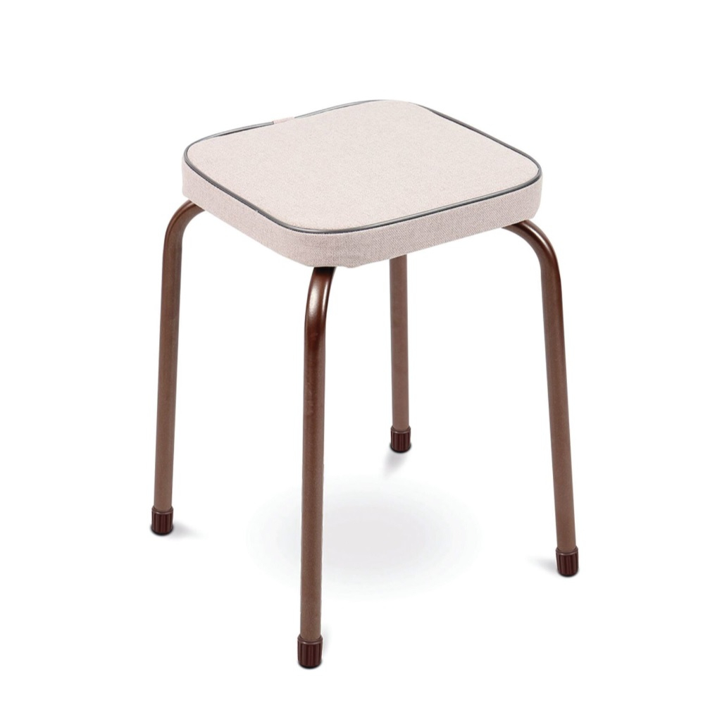 Табурет Nika Фабрик 5 203743, с мягким сиденьем, бежевый, 32x32х46.5 см