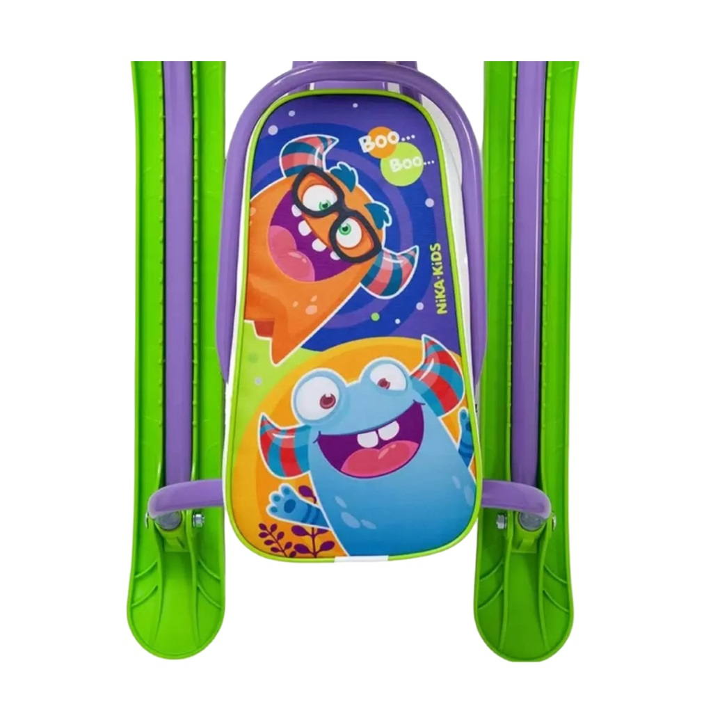 Снегокат Nika, Twiny1 Спорт, TW1+/МН, Монстр, сиреневый каркас, сталь, складная спинка, 405х485х990 мм