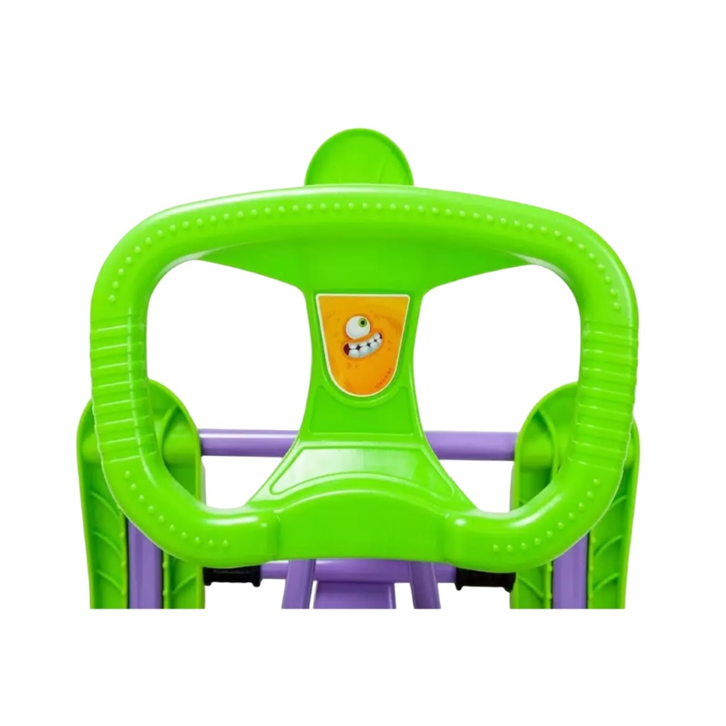 Снегокат Nika, Twiny1 Спорт, TW1+/МН, Монстр, сиреневый каркас, сталь, складная спинка, 405х485х990 мм