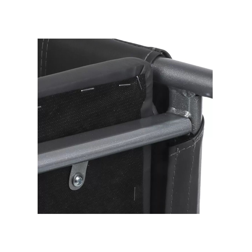 Стул Джокер 492468, 390х370х430 мм, темный графит на серебре, сиденье квадратное, на металлических ножках