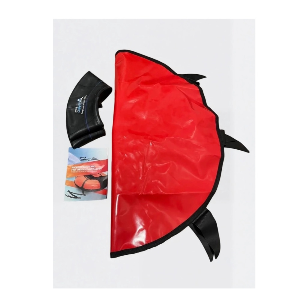 Санки-ватрушка Saimaa Sport Божья коровка, черно-красные, с ручками, диаметр 90 см