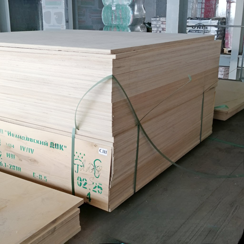 Фанера строительная ФК, сорт 4/4, береза 4х1525x1525 мм, для внутренних работ