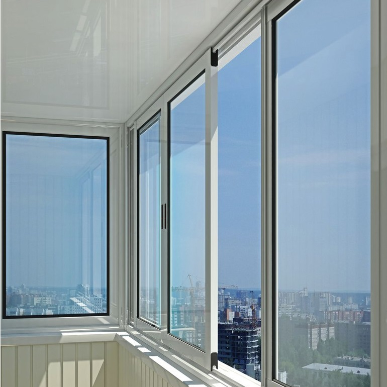 Раздвижная алюминиевая система Provedal С640, 1350х2100 мм, 3 створки, для холодного остекления, белый