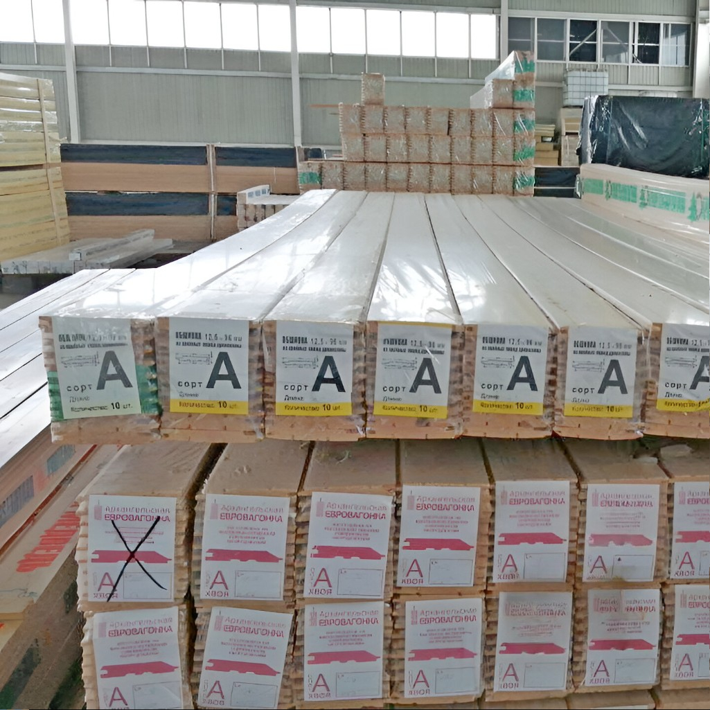 Евровагонка, сорт А, Хвоя, Архангельск 12.5х96х2000 мм, в упаковке 10 штук