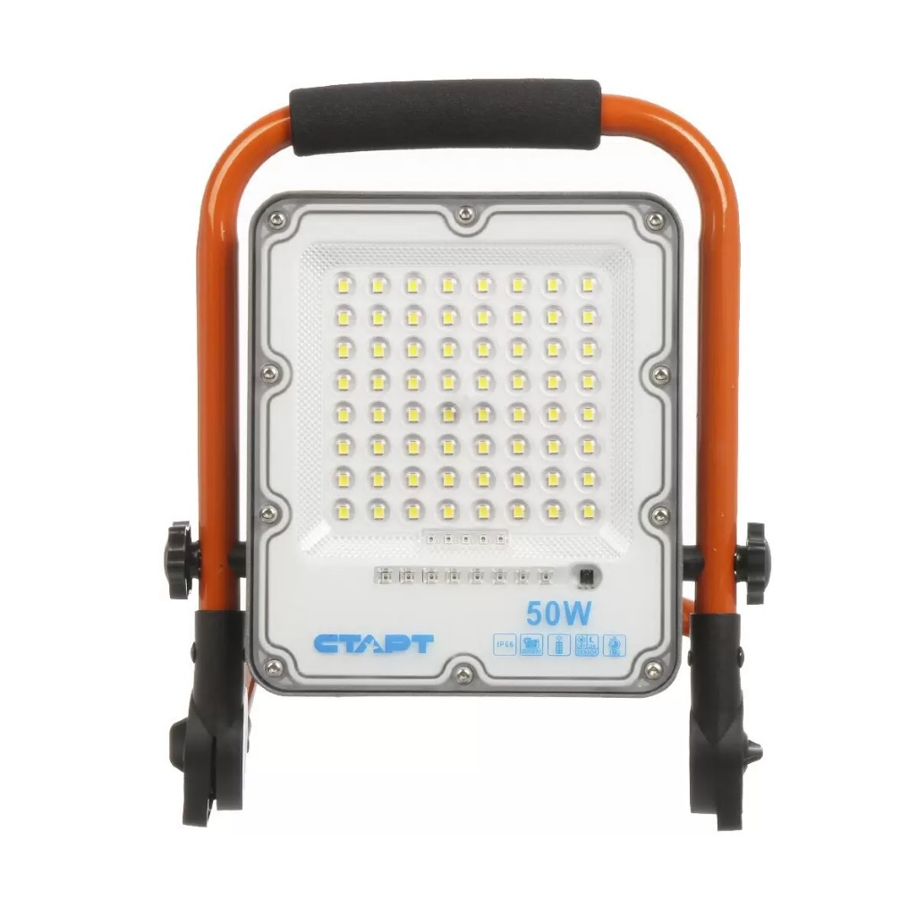 Прожектор светодиодный Старт, переносной, заряжаемый, 50 Вт, 6500 К, 4250 Лм, IP66