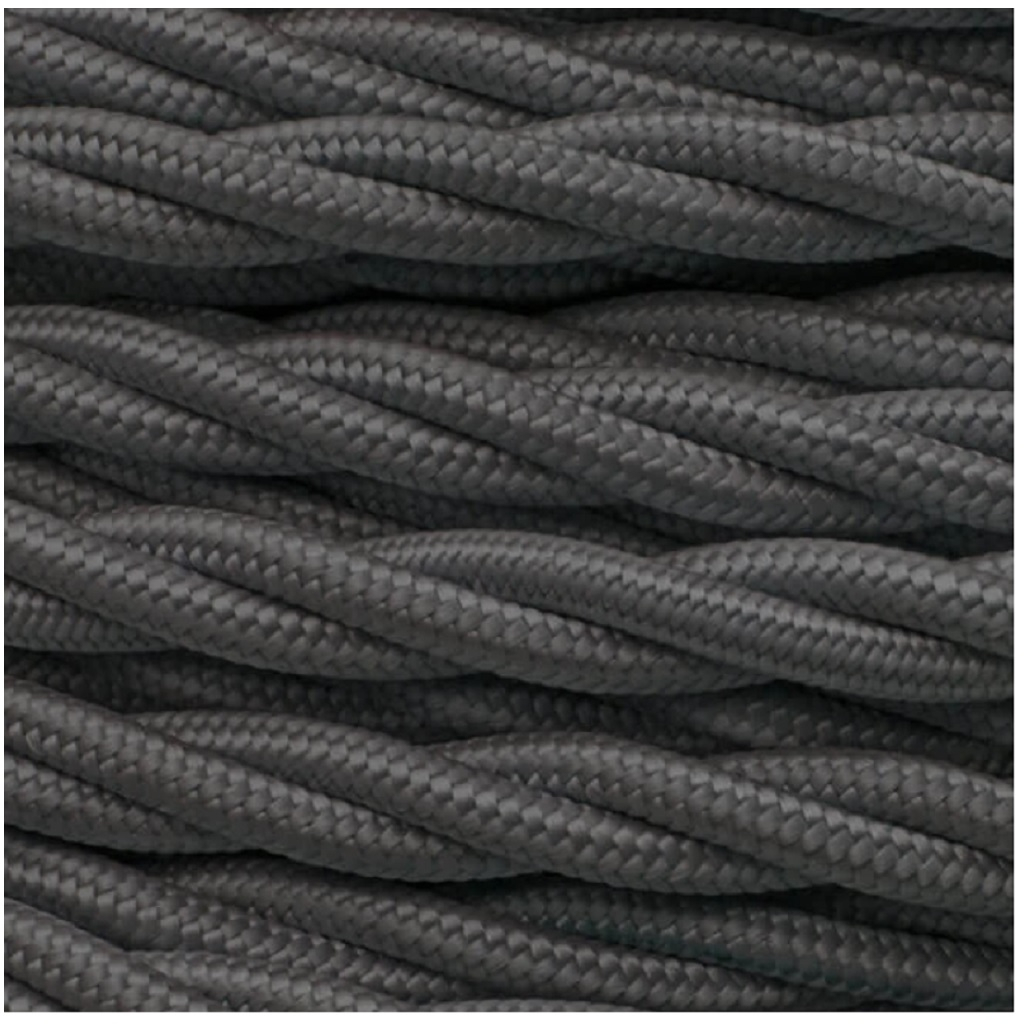 Провод витой Bironi B1-434-713, бытовой ПУГВнг-LS, 3х1.5 кв.мм, декоративный, графит матовый, длина 1 метр